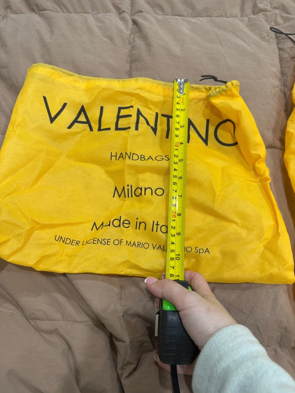 Valentino Vibrant Yellow Handbag Pouch - Picture 2 of 5